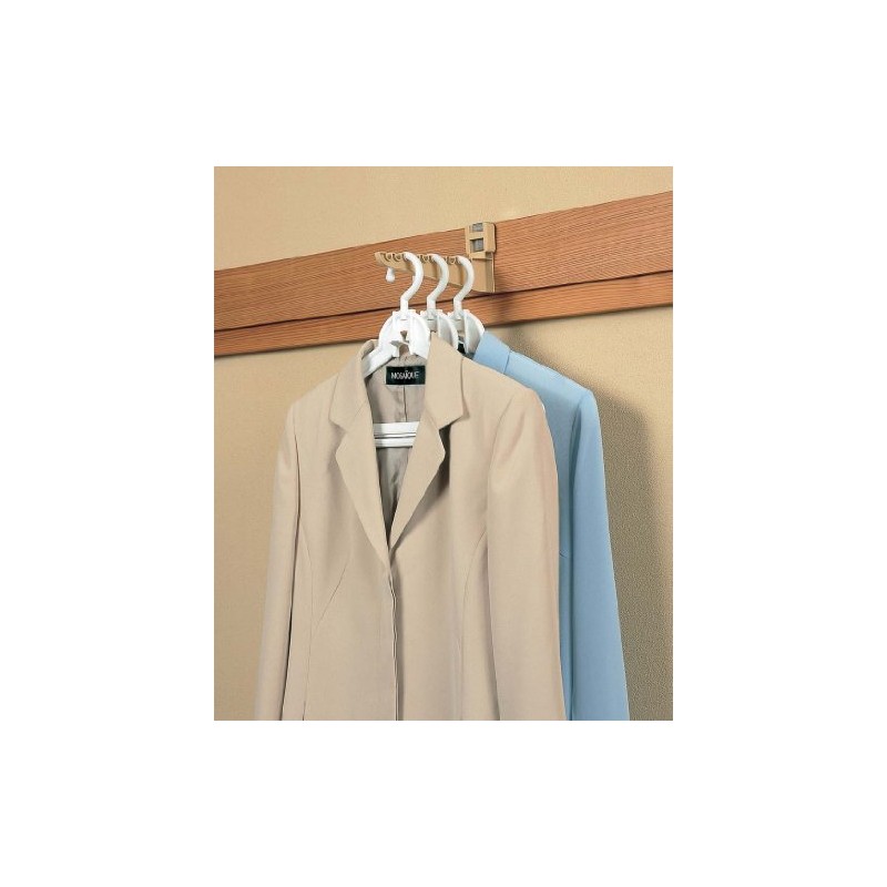 富士パックス販売 タイガークラウン ハンガーラック ベージュ 40×252×100mm 和風長押ハンガー2P ABS樹脂 フック 10掛 耐荷重10kg