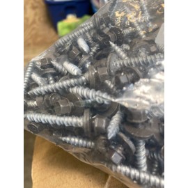 ATLAS 250 ROOFING SCREWS #10x 1 1/2" metal to wood for siding, pole barn 10x1.5'' - BROWN