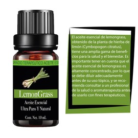 Alluem Aceite Esencial De Lemongrass 100% Natural Y Puro