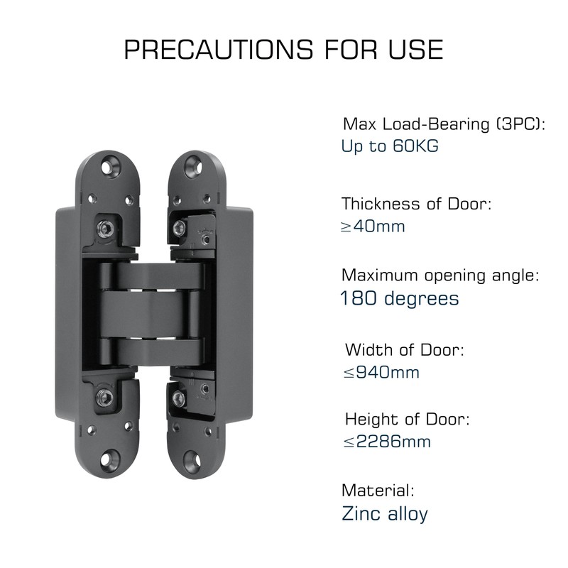 RONESS Concealed Hinge, Invisible Hinge, Hidden Door Hinge, Butt Hinge,