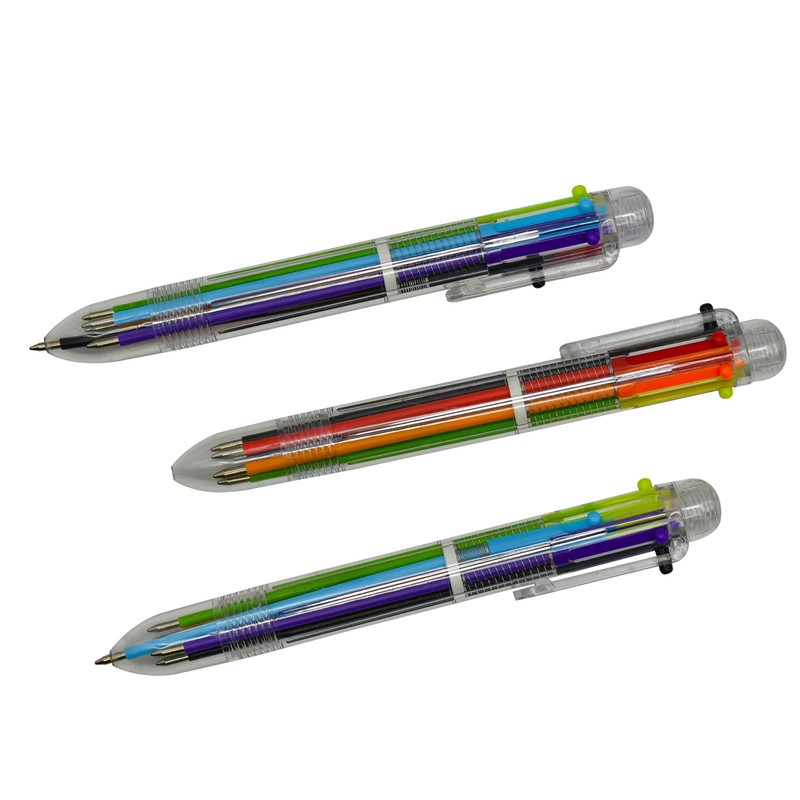 Maydahui 6-Color Ballpoint Pen, Multi-Color Ballpoint Pen, 12-Piece Set, 0.5mm,