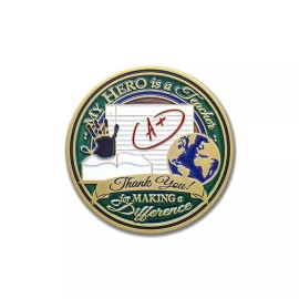 Teacher Appreciation Thank You Gift challenge coin · Make a Difference