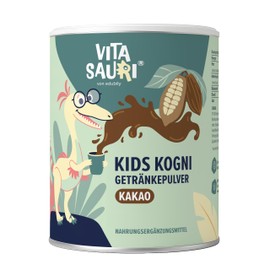Vitasauri® Kids Kogni - Cocoa Drink Powder Sugar-Free for Children - With B Vitamins, Zinc, Choline, L-Theanine and Resistant Dextrin - Sweetened with Stevia