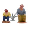 2 x pardre and son. 6 cm hidden nativity scene.