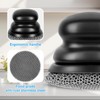 Onewly Cast Iron Scrubber (1Pack Black Coarse Mesh + 1Pack