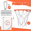 Outus 2 Pcs Basketball Net 12 Links Basketball Hoop Net