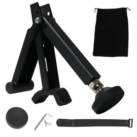 Portable Motorcycle Jack - Folding Front and Rear Wheel Stand Compatible with Most Motorcycles Dirt, Pit Bike and Road - Black