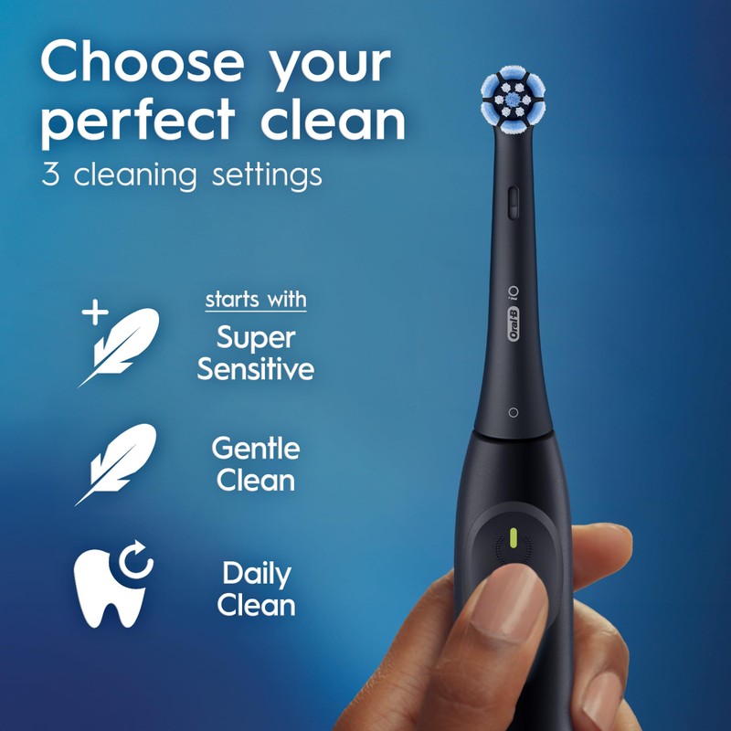 Oral-B Rechargeable Electric Toothbrush, iO2 Starter Kit, 3 Cleaning Modes,