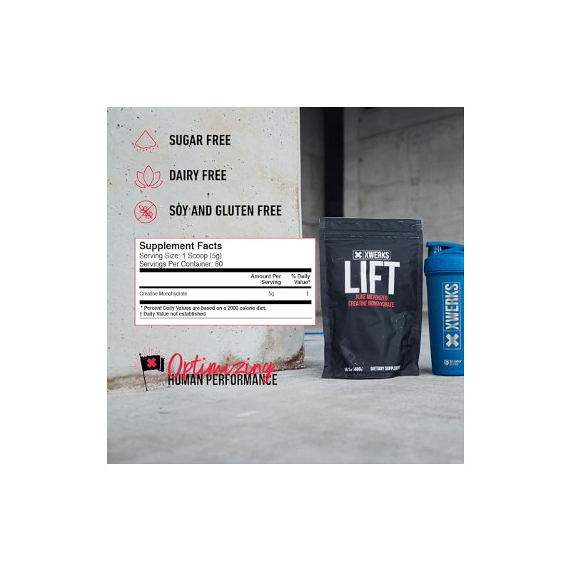 Xwerks Lift - Monohidrato de creatina micronizada pura