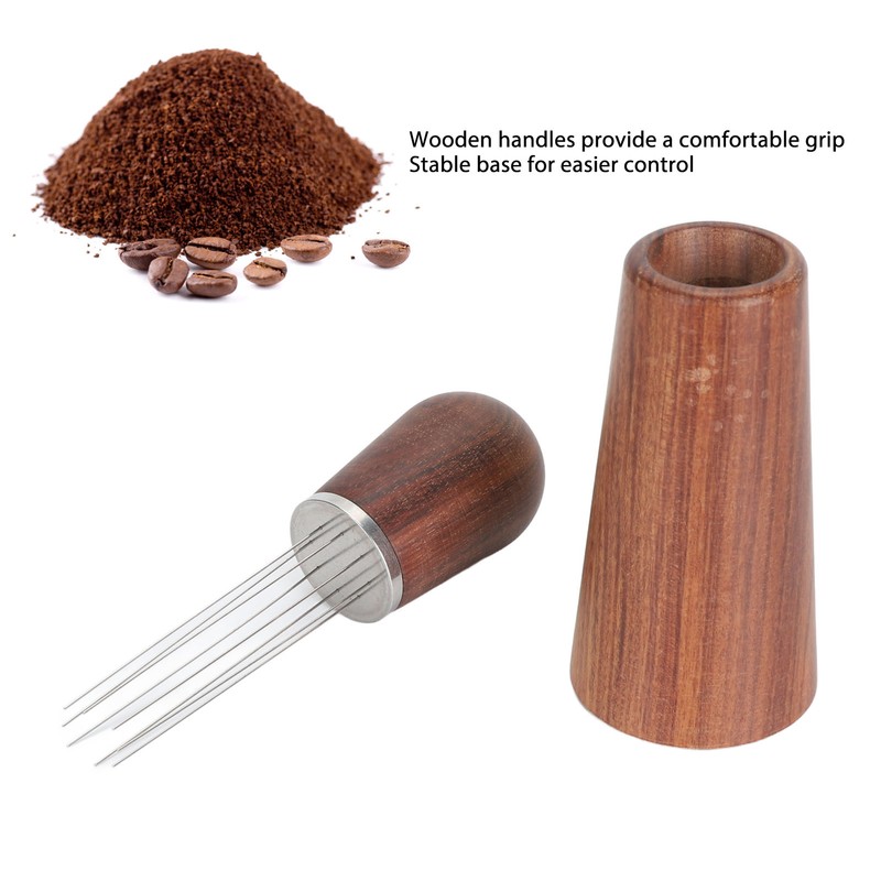 Coffee Stirrer Distribution Tool Stainless Steel Wood Handle Coffee Stirrer