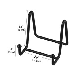 Plate Stands for Display - Iron Easel Stand Plate Holder Display Stand Picture Frame Stand for Pictures | Photo|Decorative Plate |Dish | Tabletop Art - 3 inch-Black