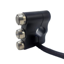 Rayana 7/8" Motorcycle Handlebar 3 Button ON-Off Switch for Horn Start Kill Latching Momentary Handle bar Light Switch (LMM) 22mm for Bike Ebike Scooter Dirt Bike
