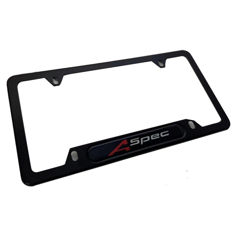 QIOIDIDIE 2pcs Stainless Steel Aspec License Plate Frames Cover Holder