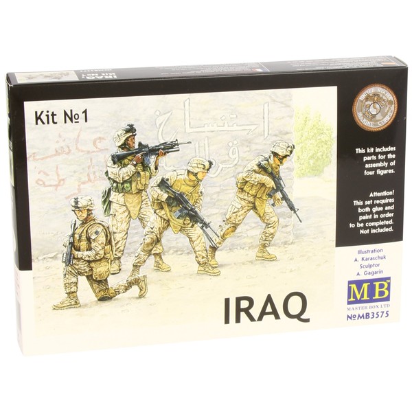 Master Box USMC Soldiers Iraq Set # 1 (4) Figure Model Building Kits (1:35 Scale)