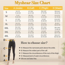Myshear Medical Compression Tights Women, 20-30 mmHg Graduated Compression Pantyhose Men, Footless Compression Stockings, High Waist Compression Leggings, Support Hose for Varicose Veins, Edema, Dvt
