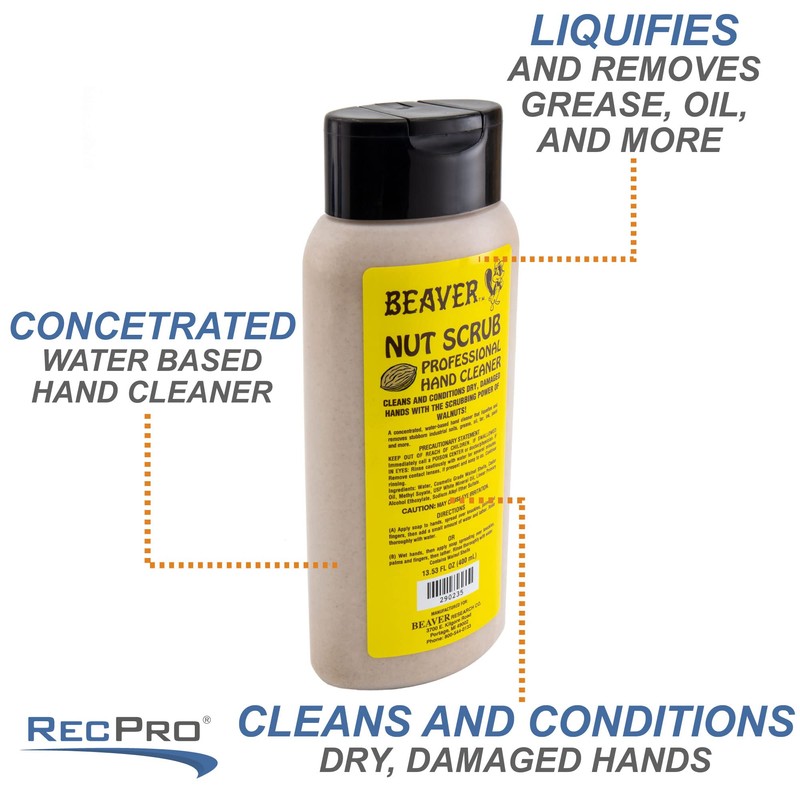 RecPro Beaver Nut Scrub Professional Hand Cleaner | Walnut Based