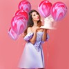 Pink Marble Balloons Red Hot Pink Balloons Marble Agate Latex