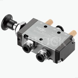 VIILOCK Pneumatic Air Hand Lever Valve, 5 Way 2 Position 1/4”NPT Solenoid Valve Manual Control Direct Driving Type Push-Pull 4R210-08