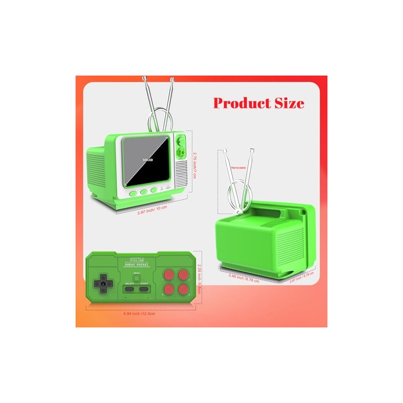 EASEGMER Retro Handheld Game Console - 168 Classic Games |