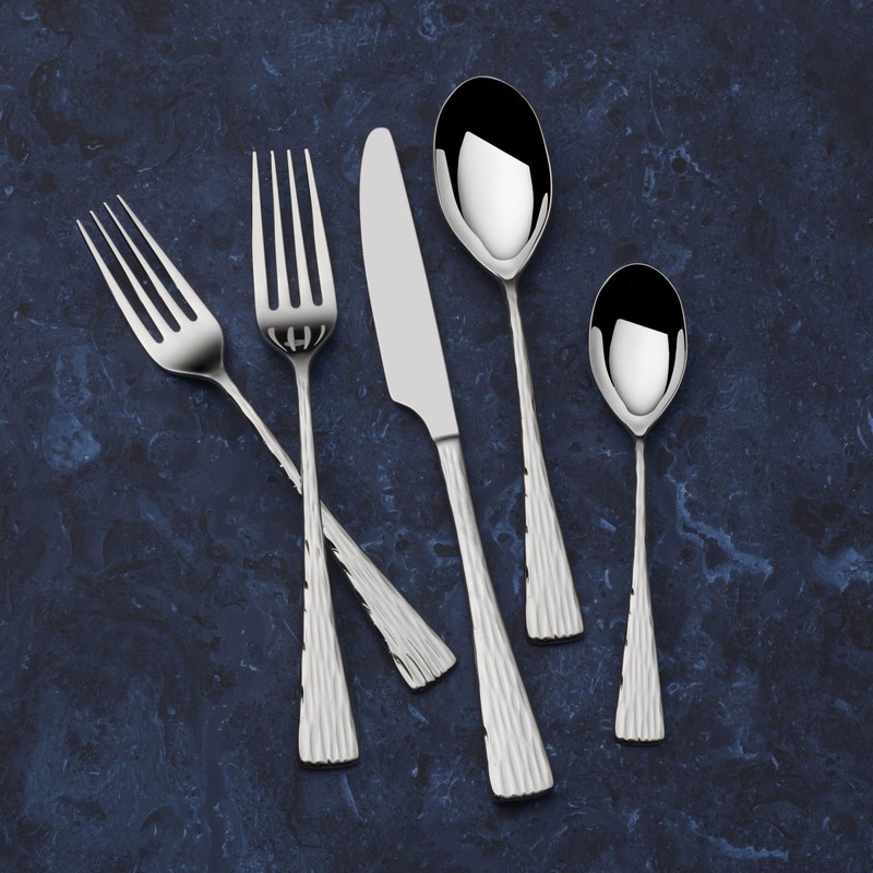 Mikasa Novaro 45-Piece 18/10 Stainless Steel Flatware Set, Service For