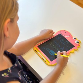 LCD Writing Tablet for Kids – 8.5 Inch Colorful Screen Drawing Board, Educational Doodle Pad for Toddlers and Kids Ages 3-12, Travel Toy & School Supply – Pink, by Punkin Tech