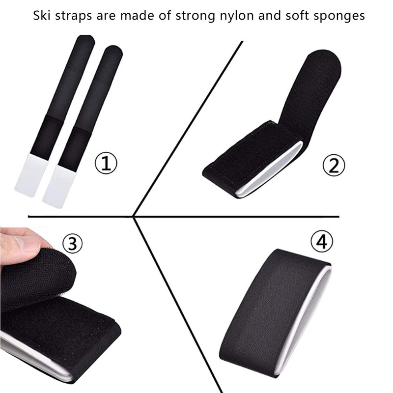 Velcro Ski Strap, Ski Bands, Ski Equipment, Shoulder Strap Strap,