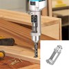 Square Hole Drill Bit Adapter with 3Pcs Drills, Aluminium Alloy