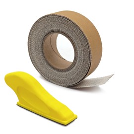 WBJKZJD Hand Sander Kit, 1” Micro Sander Sand Paper 240 Grits Hoop and Loop Sandpaper with 1pc Detail Sanding Tool for DIY Crafts Wood Polishing, 6 Meters