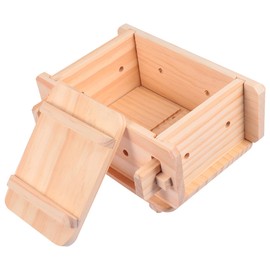 Hemoton Wooden Tofu Mold for Homemade Tofu - Eco-Friendly Kitchen Tool for Soy Curd Making, Beige, 8.66 X 7.67 X 4.13 Inches