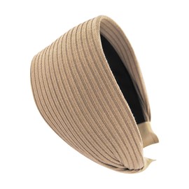 axy Wide Knitted Fabric Headband Beautiful Women's Headband Hair Accessories Hair Band Hairband HR38A (Beige, Extra Wide)