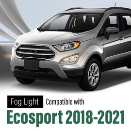 Front Fog Light Driving Lamp Assembly Left Driver Side Compatible with Ford Ecosport 2018-2021 Clear Lens
