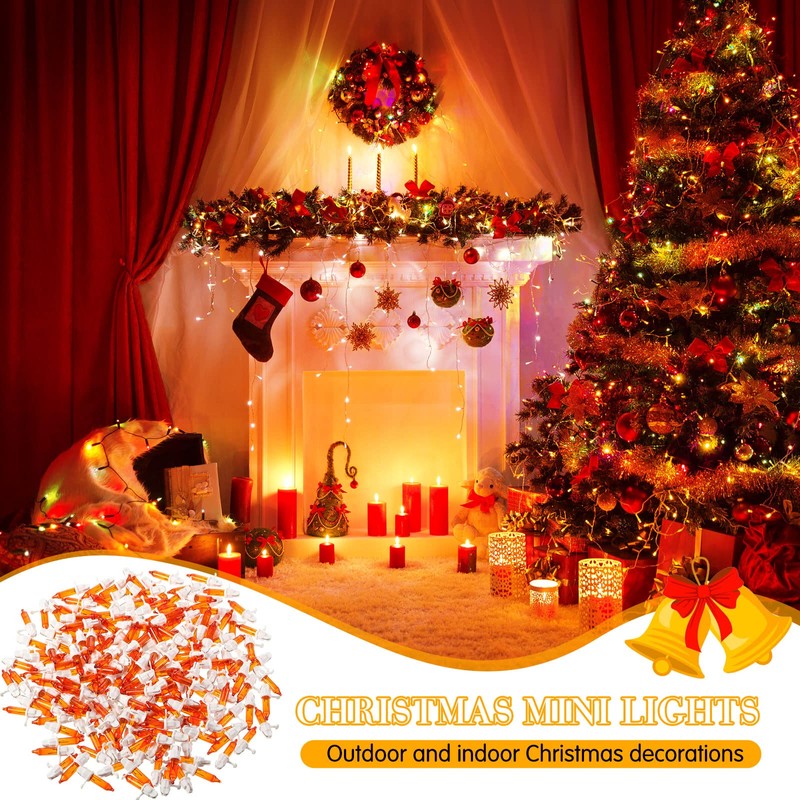 Mudder 100 Count Christmas Tree Lights Replacement Bulbs Mini Incandescent
