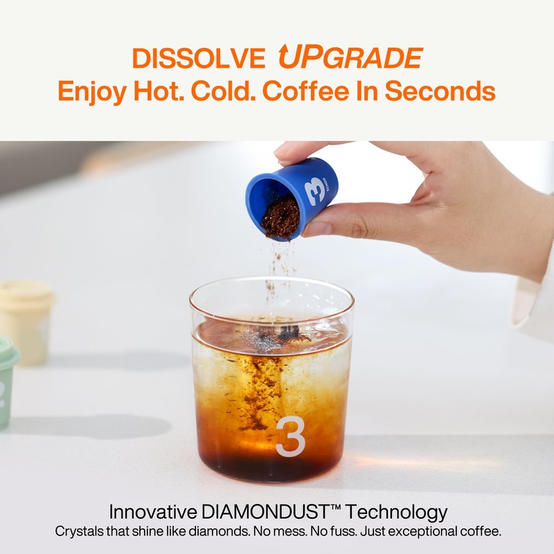 SATURNBIRD Instant Coffee Cold Brew, Coffee Pods of Light Roast,