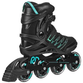 Roller Derby Q-84 Women's Inline Skates - Black/Teal - Size 10