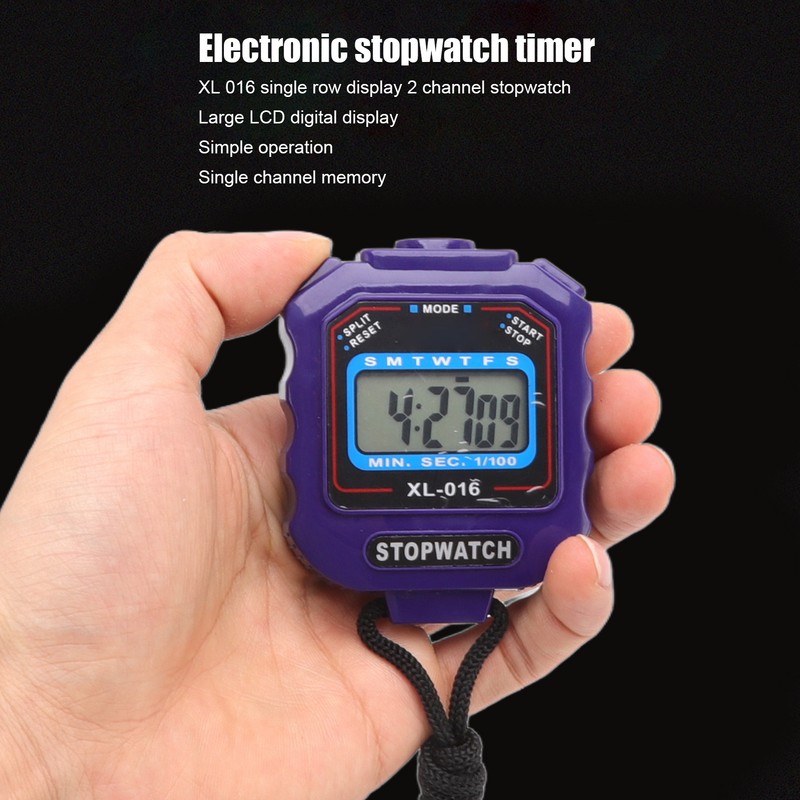 Electronic Stopwatch Single Row 2 Display Sports Stopwatch Timer Athletic