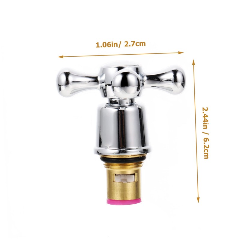 DOITOOL Cross Arm Faucet Handle Tap Head Replacement 2pcs Handle