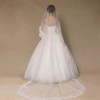 misakinoya Wedding Veil, Bride Veil, Embroidered Lace, 3 Meters, Long
