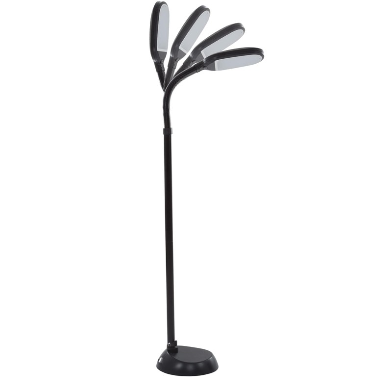Lavish Home Adjustable LED Floor Lamp with Bendable Neck -