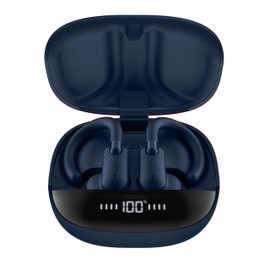 Mixx StreamBuds Sports Charge 2 True Wireless Earbuds, Bluetooth Wireless Earphones, 32 Hours Total Playtime, Over-Ear Hooks, 3 EQ Modes, Siri & Google Compatible (Blue)