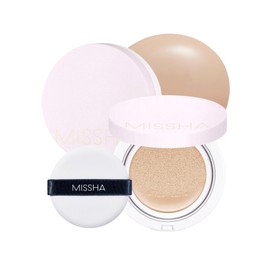 MISSHA MISSHA Magic Cushion Foundation No.23 (2 Pack) Light Beige for Bright Skin - Flawless Coverage,Dewy Finish,Easy Application for All Skin Types