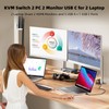 USB C KVM Switch 4K@60Hz, Dual Monitor KVM Switch for