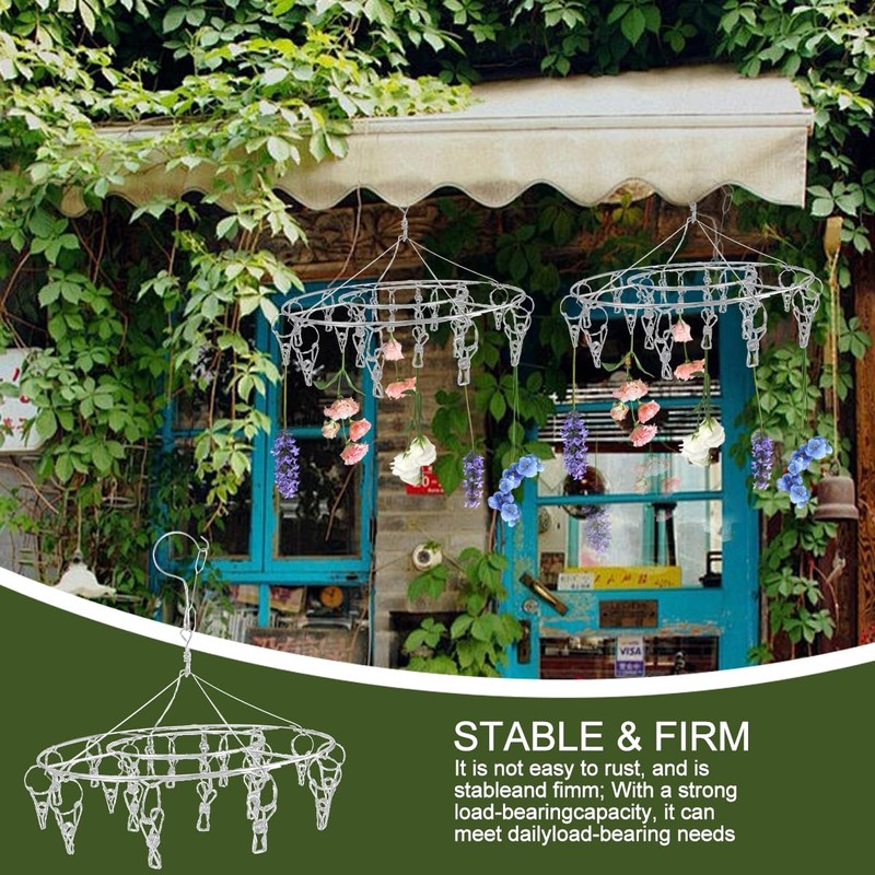 4Pcs Hanging Drying Rack for Herbs, Macrame Flower Drying Rack