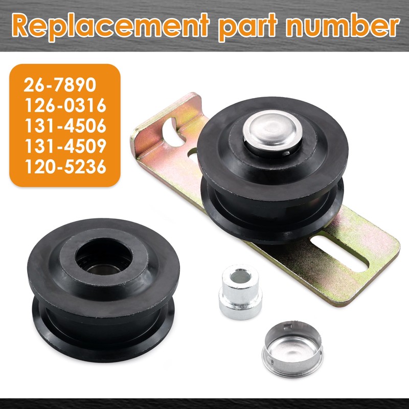 126-7890 Pulleys and Idler Leather Belt Kit Compatible with Toro