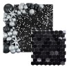 Backdrop Shimmer Wall Negro Panel Decorativo Eventos 12 Pz