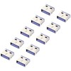 Renkforce USB-A Port Lock RF-4695230 Set of 10 Silver/Blue RF-4695230