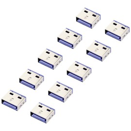 Renkforce USB-A Port Lock RF-4695230 Set of 10 Silver/Blue RF-4695230