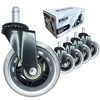 ALTRA Office Chair Wheel Casters, 3-Inch Roller-Blade Type Wheels, Set