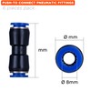 YoiYee 6-Pack of 8mm Straight Push-to-Connect Pneumatic Tube Fittings, Quick