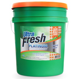 Ultra Fresh 5 Gallon Liquid Laundry Detergent Washing Soap for All Machine Types, 3X Platinum, Up to 640 Loads, Original Green