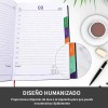 Agenda 2026 Negra A4 para Organización Diaria con Páginas Personalizadas